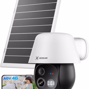 Caméra de surveillance 4G solaire Cococam – AOV 24/7, eSIM