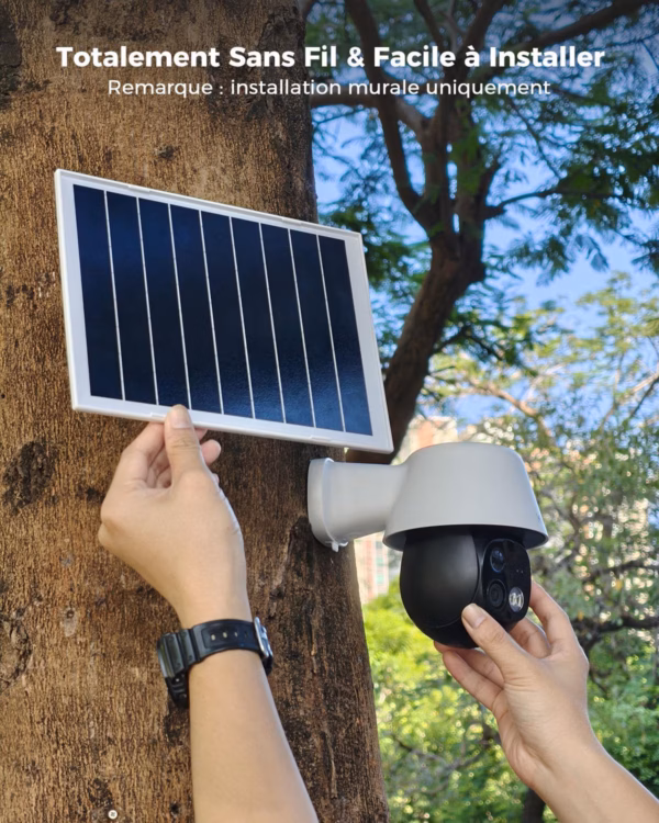 Caméra de surveillance 4G solaire Cococam – AOV 24/7, eSIM