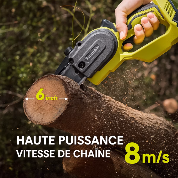 Kit élagage 4-en-1 Supstable sans fil – tronçonneuse, sécateur, perche