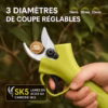 Kit élagage 4-en-1 Supstable sans fil – tronçonneuse, sécateur, perche