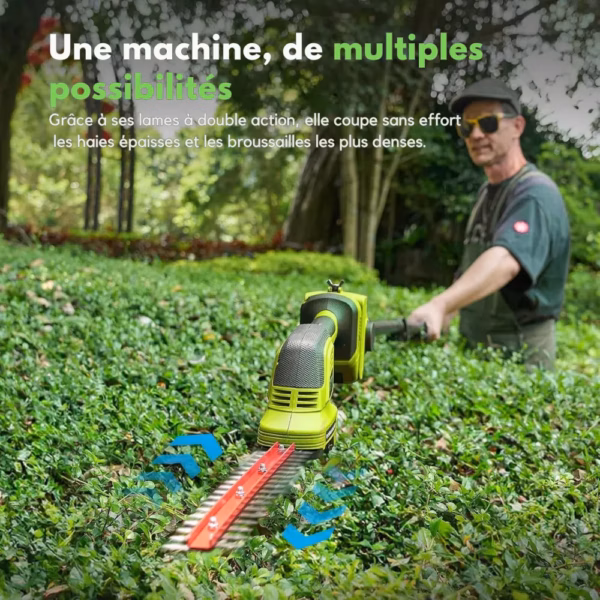 Kit jardin 6-en-1 Supstable sans fil – tronçonneuse, taille-haie, perche 4,57 m
