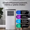 Climatiseur mobile Pro Breeze 14000 BTU – WiFi, 4-en-1, jusqu’à 40 m²