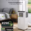 Climatiseur mobile Pro Breeze 14000 BTU – WiFi, 4-en-1, jusqu’à 40 m²