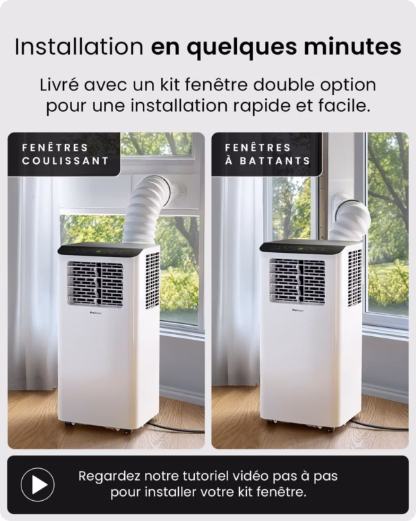 Climatiseur mobile Pro Breeze 14000 BTU – WiFi, 4-en-1, jusqu’à 40 m²