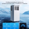 Climatiseur mobile Pro Breeze 14000 BTU – WiFi, 4-en-1, jusqu’à 40 m²