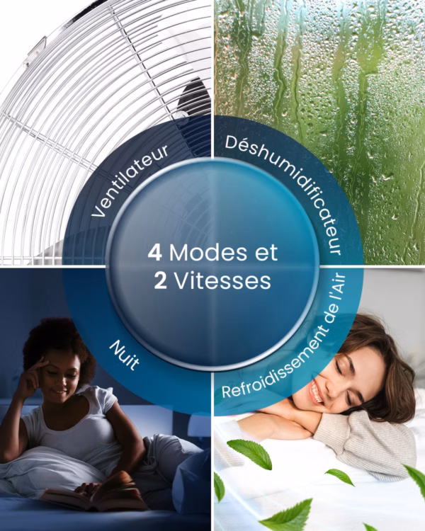 Climatiseur mobile Pro Breeze 9000 BTU – WiFi, 4-en-1, jusqu’à 22 m²