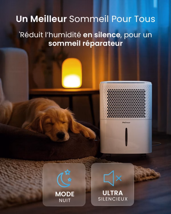 Déshumidificateur connecté Pro Breeze 12L – WiFi, ultra-silencieux 38 dB