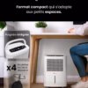 Déshumidificateur connecté Pro Breeze 12L – WiFi, ultra-silencieux 38 dB