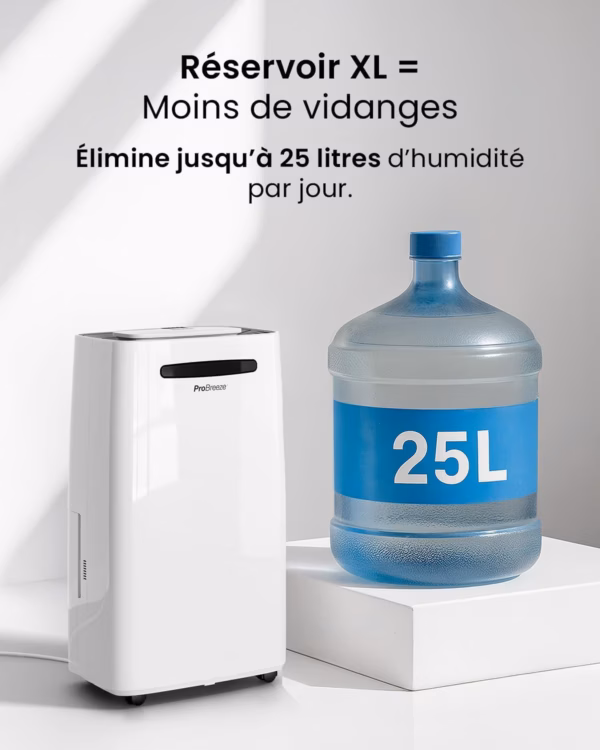 Déshumidificateur Pro Breeze 25L PB-D-37W – WiFi, mode sèche-linge