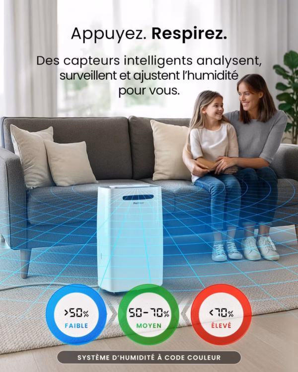 Déshumidificateur Pro Breeze 25L PB-D-37W – WiFi, mode sèche-linge