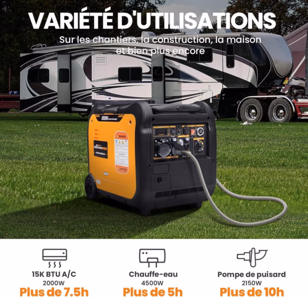 Groupe électrogène Maxpeedingrods MXR5500 - image produit - visuel 4 Groupe électrogène Maxpeedingrods MXR5500 - image produit