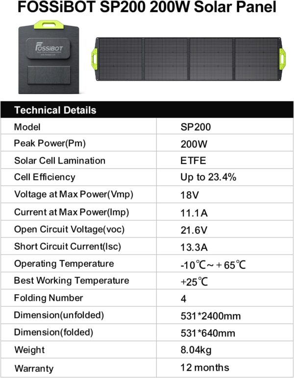 Fossibot SP200 - opvouwbaar zonnepaneel - image 6 Fossibot SP200 - opvouwbaar zonnepaneel