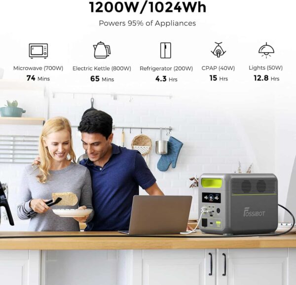 Fossibot F1200 + panneau solaire 200W - opvouwbaar zonnepaneel - image 3 Fossibot F1200 + panneau solaire 200W - opvouwbaar zonnepaneel