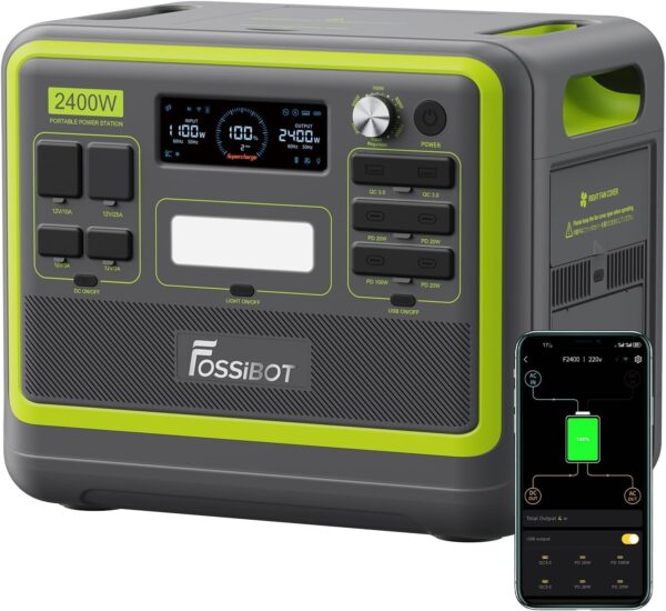 Fossibot F2400 + panneau solaire 200W - opvouwbaar zonnepaneel - image 3 Fossibot F2400 + panneau solaire 200W - opvouwbaar zonnepaneel