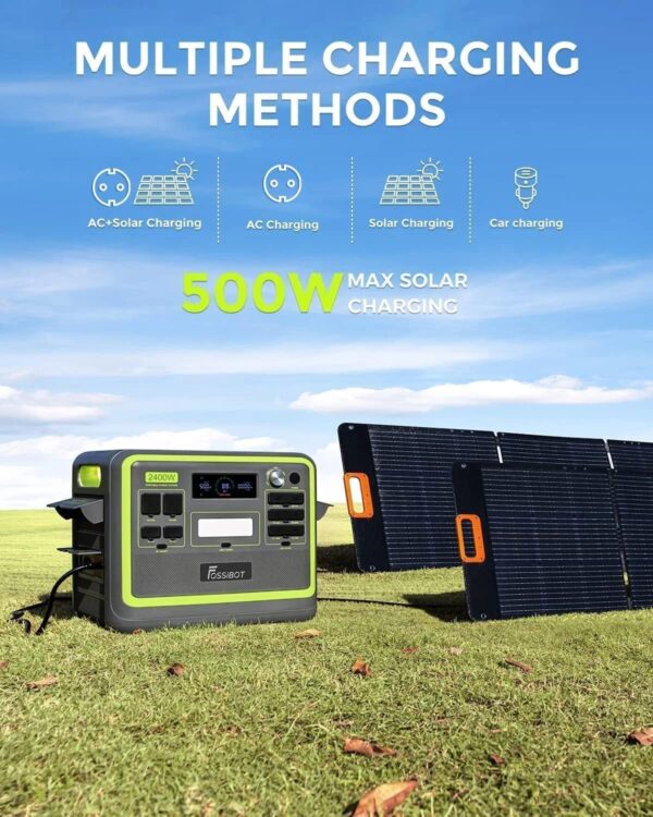 Fossibot F2400 + panneau solaire 200W - opvouwbaar zonnepaneel - image 5 Fossibot F2400 + panneau solaire 200W - opvouwbaar zonnepaneel
