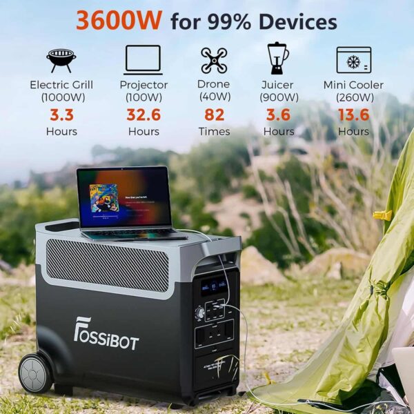 Fossibot F3600 Pro + panneau solaire 420W - opvouwbaar zonnepaneel - image 3 Fossibot F3600 Pro + panneau solaire 420W - opvouwbaar zonnepaneel