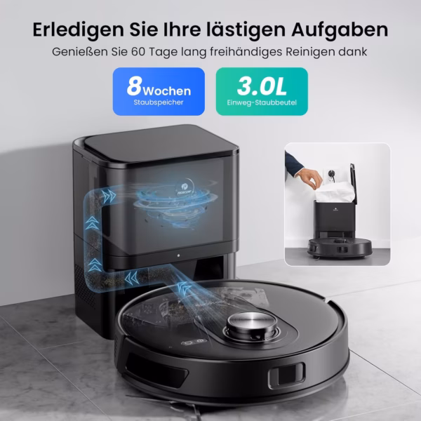 Proscenic Q8 Max - Saug- und Wischroboter 8 000 Pa - image 3 Proscenic Q8 Max - Saug- und Wischroboter 8 000 Pa