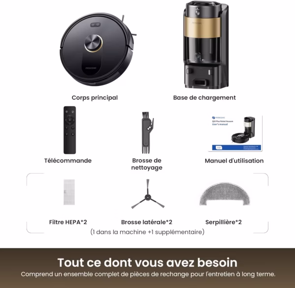 Proscenic Q20 Plus - robot aspirateur laveur 5 000 Pa - image 11 Proscenic Q20 Plus - robot aspirateur laveur 5 000 Pa