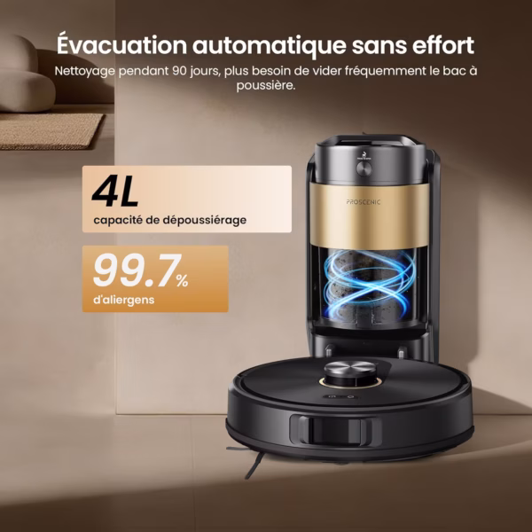 Proscenic Q20 Plus - robot aspirateur laveur 5 000 Pa - image 3 Proscenic Q20 Plus - robot aspirateur laveur 5 000 Pa