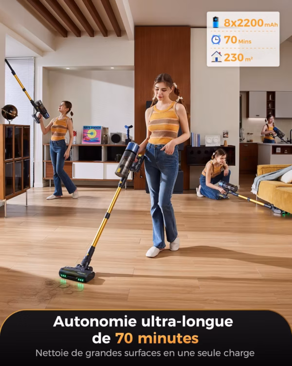 Proscenic P15 - aspirateur balai sans fil 55 kPa - image 4 Proscenic P15 - aspirateur balai sans fil 55 kPa
