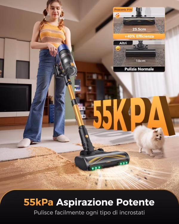 Proscenic P15 - aspirapolvere senza filo 55 kPa - image 2 Proscenic P15 - aspirapolvere senza filo 55 kPa