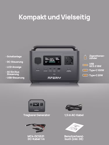 AFERIY Nomad400 P040 Powerstation - 400 W, 256 Wh - 7 AFERIY Nomad400 P040 Powerstation - 400 W, 256 Wh - 7