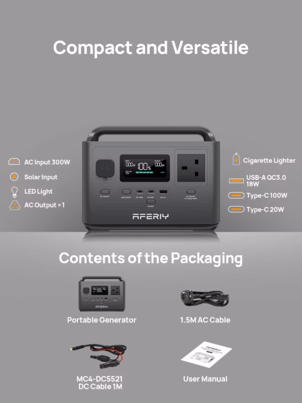 AFERIY P040 portable power station - 400W, 256Wh - 5 AFERIY P040 portable power station - 400W, 256Wh - 5