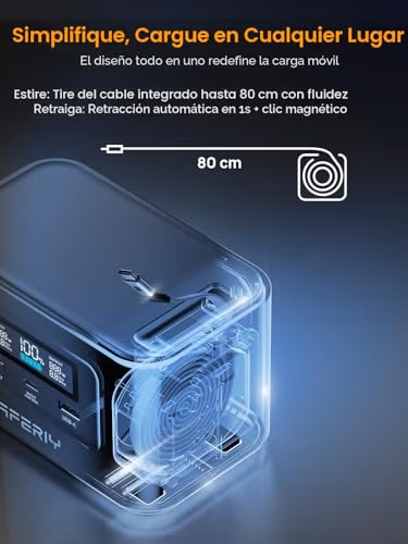 AFERIY Nano100 - batería externa 99,2 Wh, USB-C 100 W - 4 AFERIY Nano100 - batería externa 99,2 Wh, USB-C 100 W - 4