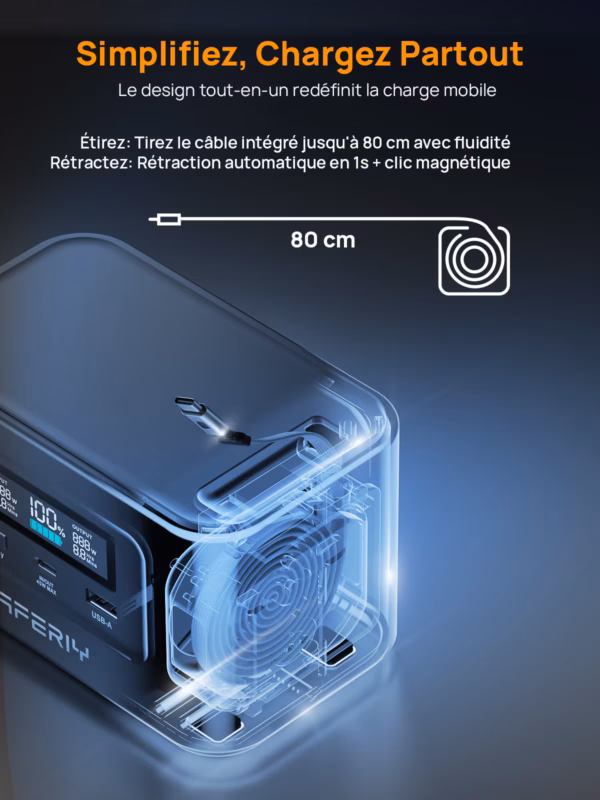 AFERIY Nano100 - batterie externe 99,2 Wh, USB-C 100 W - 8 AFERIY Nano100 - batterie externe 99,2 Wh, USB-C 100 W - 8