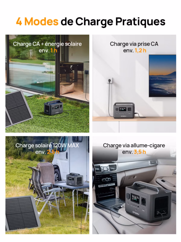 AFERIY P040 - station électrique portable 400 W, 256 Wh - 6 AFERIY P040 - station électrique portable 400 W, 256 Wh - 6