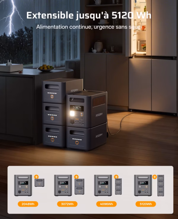 AFERIY Nomad1800 Pro - 1800 W, capacité extensible à 5120 Wh - 4 AFERIY Nomad1800 Pro - 1800 W, capacité extensible à 5120 Wh - 4