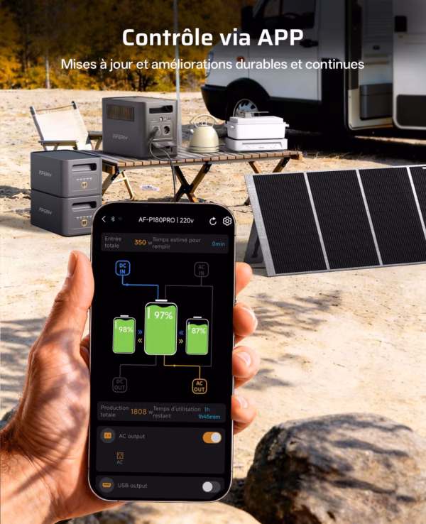AFERIY Nomad1800 Pro - 1800 W, capacité extensible à 5120 Wh - 7 AFERIY Nomad1800 Pro - 1800 W, capacité extensible à 5120 Wh - 7