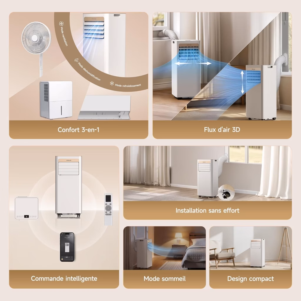 Dreame P-Wind10 9K - climatiseur mobile 3-en-1