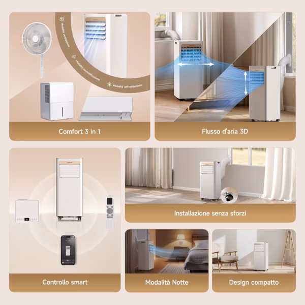 Dreame P-Wind10 9K - condizionatore portatile 3 in 1 - image 9 Dreame P-Wind10 9K - condizionatore portatile 3 in 1