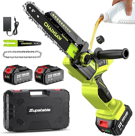 Supstable mini-tronçonneuse sans fil 6 et 8 pouces