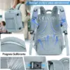 klostain-sac-dos-cabine-40x20x25-20l-couleur-pure-5 Sac à dos cabine KLOSTAIN 40x20x25 cm 20L – Couleur Pure