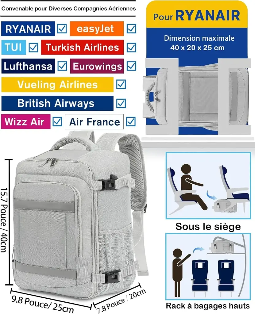 KLOSTAIN 20 L 40 x 20 x 25 cm — Hellgrau — Auf die Messbox gerechnet