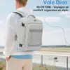 klostain-sac-dos-cabine-40x20x25-20l-gris-clair-6 Sac à dos cabine KLOSTAIN 40x20x25 cm 20L – Gris Clair