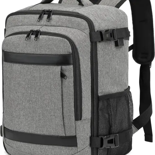 klostain-sac-dos-cabine-40x20x25-20l-gris-melange-clair-1 Sac à dos cabine KLOSTAIN 40x20x25 cm 20L – Gris Mélangé Clair