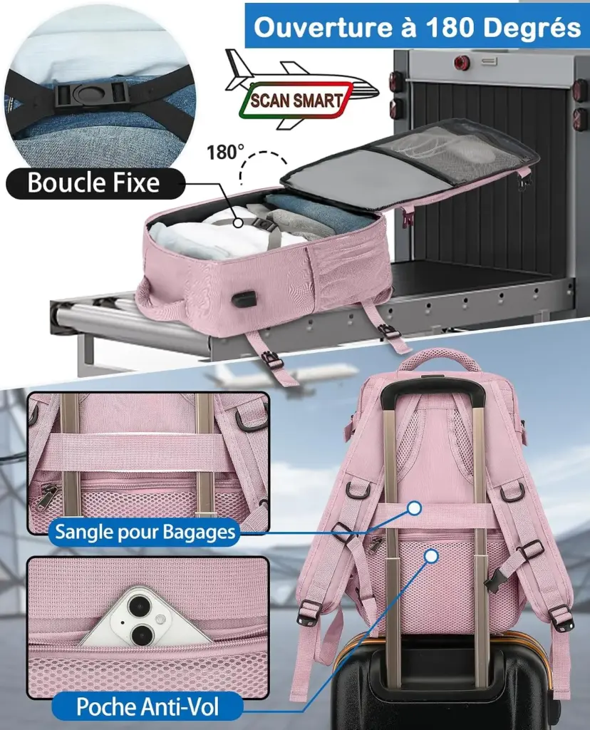 KLOSTAIN 30 L 45 x 36 x 20 cm — Rosa — Viel Volumen, das trotzdem geordnet bleibt