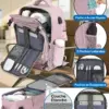 klostain-sac-dos-cabine-40x20x25-20l-rose-4 Sac à dos cabine KLOSTAIN 40x20x25 cm 20L – Rose