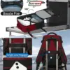 klostain-sac-dos-cabine-40x20x25-20l-rouge-profond-3 Sac à dos cabine KLOSTAIN 40x20x25 cm 20L – Rouge Profond
