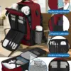 klostain-sac-dos-cabine-40x20x25-20l-rouge-profond-4 Sac à dos cabine KLOSTAIN 40x20x25 cm 20L – Rouge Profond