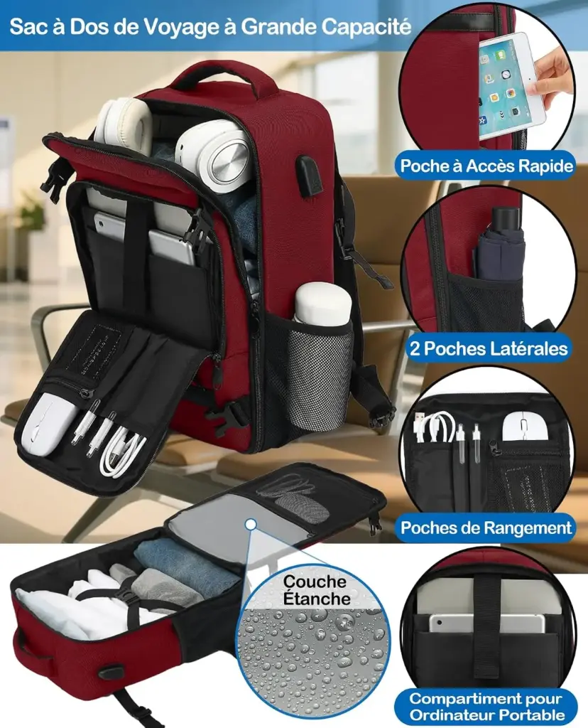 KLOSTAIN 30 L 45 x 36 x 20 cm — deep red — Full specification