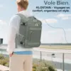 klostain-sac-dos-cabine-40x20x25-20l-vert-6 Sac à dos cabine KLOSTAIN 40x20x25 cm 20L – Vert