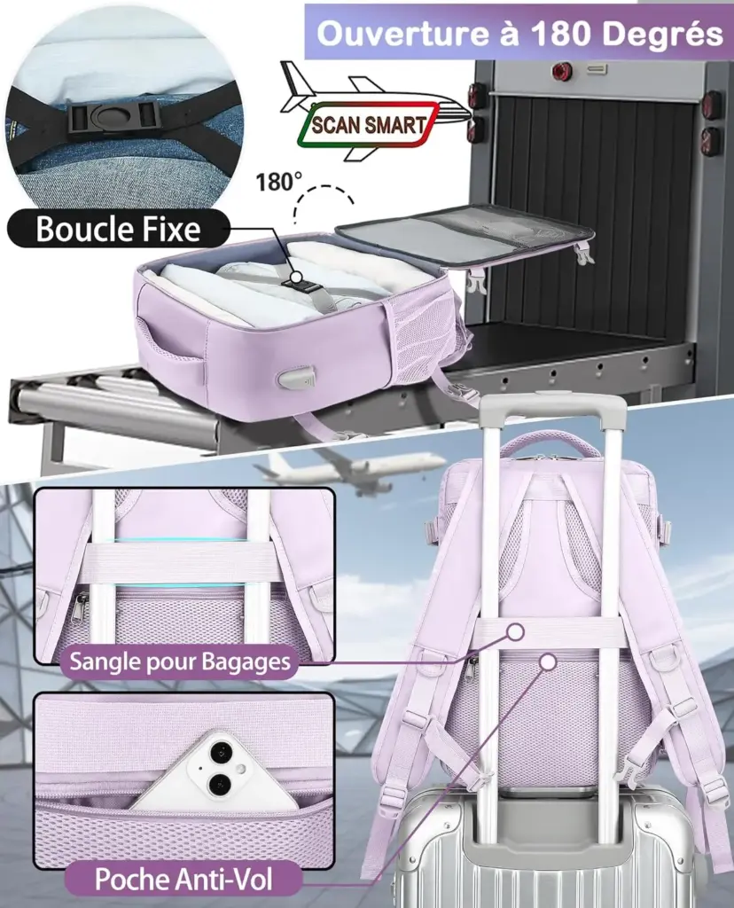 KLOSTAIN 20 L 40 x 20 x 25 cm — lilac — It opens like a case, not like a sack