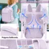 klostain-sac-dos-cabine-40x20x25-20l-violet-clair-5-1 Sac à dos cabine KLOSTAIN 40x20x25 cm 20L – Violet Clair