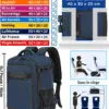 klostain-sac-dos-cabine-40x30x20-24l-bleu-profond-2-1 Sac à dos cabine KLOSTAIN 40x30x20 cm 24L – Bleu Profond