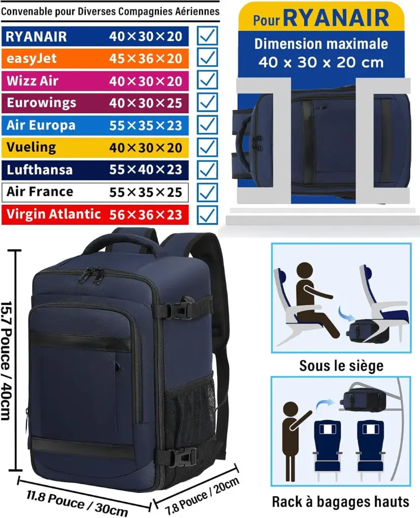 KLOSTAIN 24 L 40 x 30 x 20 cm — blu navy — Ogni centimetro della misura gratuita