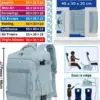 klostain-sac-dos-cabine-40x30x20-24l-couleur-pure-2 Sac à dos cabine KLOSTAIN 40x30x20 cm 24L – Couleur Pure